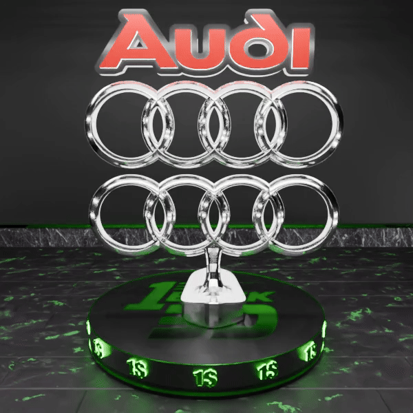🟢 AUDI Car SUV Logo Emblem Badge Sign Crest Symbol Mark Insignia