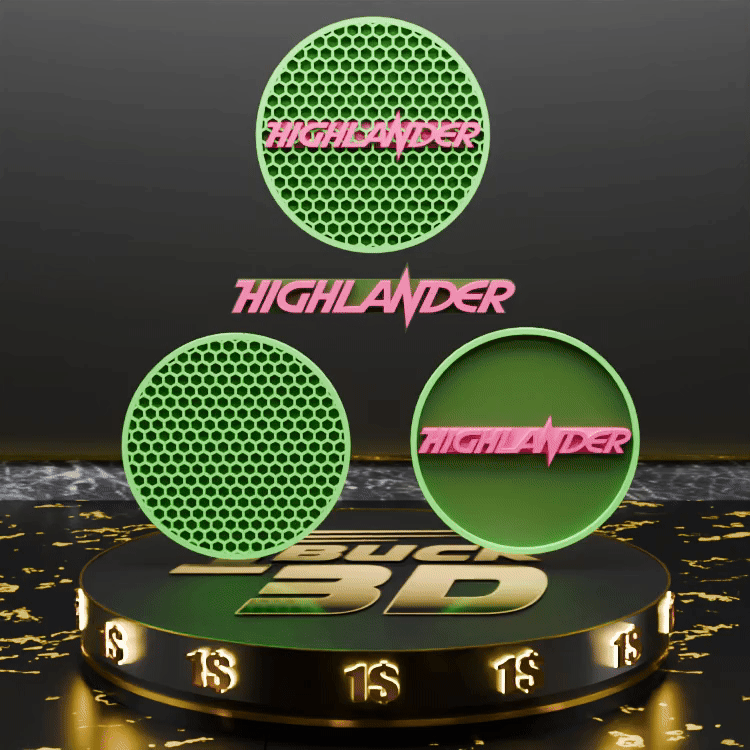 🟠Highlander Logo and Honeycomb Table Coaster