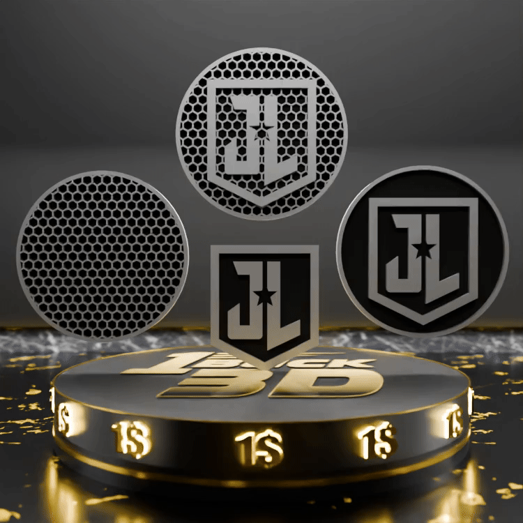 🟠Justice League Logo and Honeycomb Table Coaster