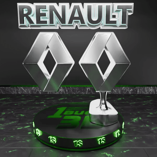 🟢 RENAULT Car SUV Logo Emblem Badge Sign Crest Symbol Mark Insignia