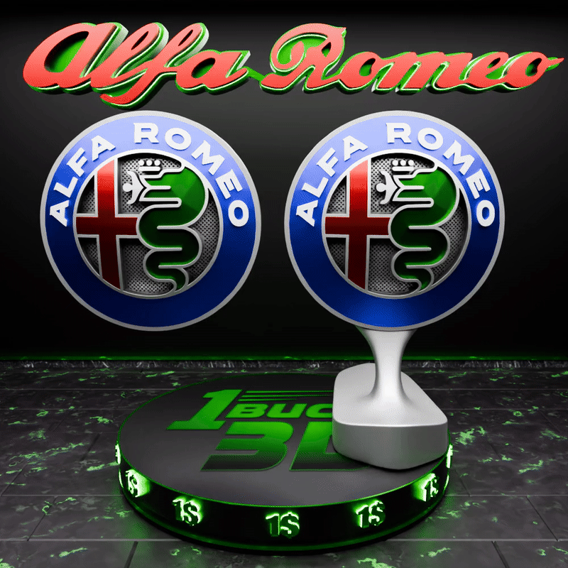 🟢 ALFA ROMEO Car SUV Logo Emblem Badge Sign Crest Symbol Mark Insignia