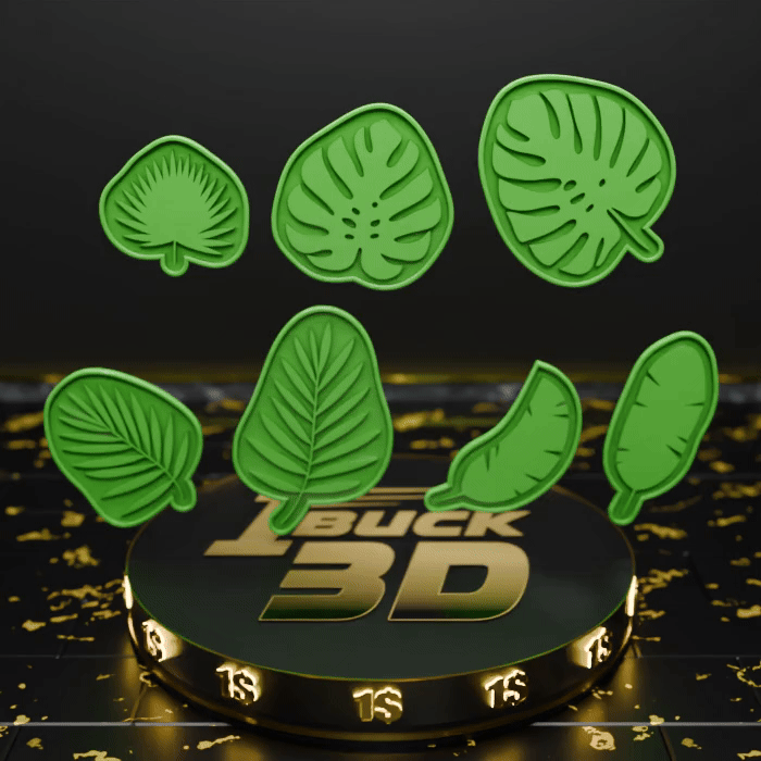 🟠7x Leaf Drink Table Coasters