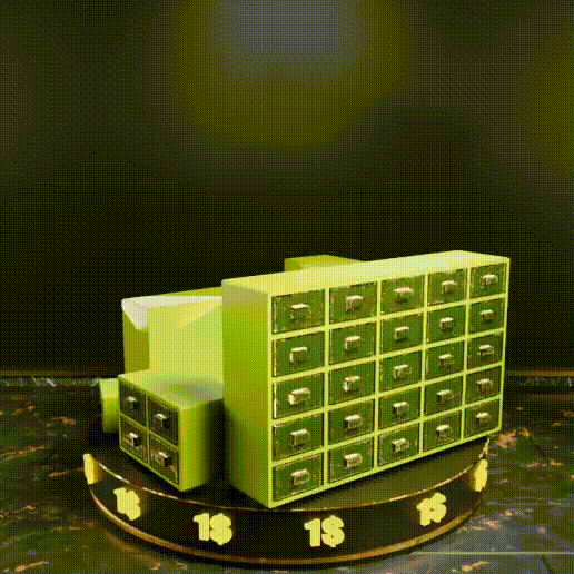 🟠Openable Drawer Storage Cabinet Cupboard for 3.75" (1:18) Figure Dioramas
