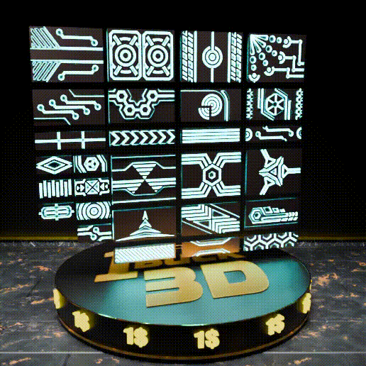 🟠28x Sci Fi Wall Floor Panels Greebles Pack Set for Dioramas