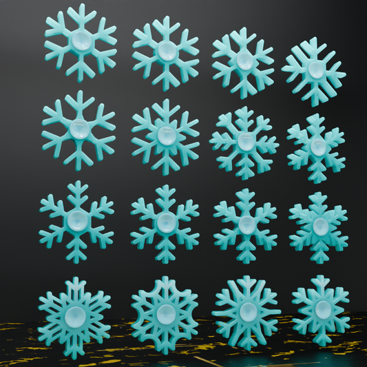 🟠 16x Winter Snowflake Fidget Spinner Stress Release Toy