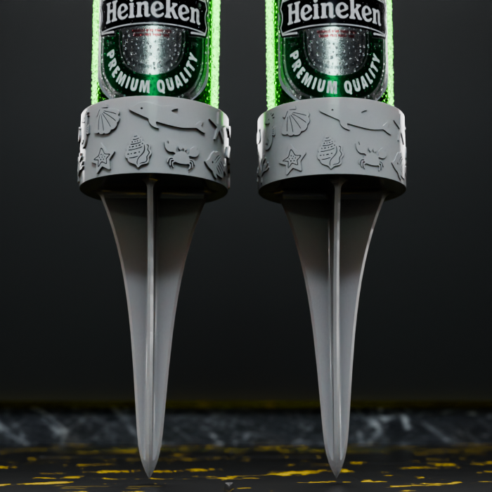 🟠Portable Beachside Drink Holder with Sand Spike Base for Bottles and Cans