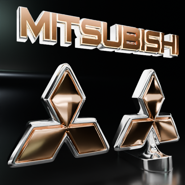 🟢 MITSUBISHI Car SUV Logo Emblem Badge Sign Crest Symbol Mark Insignia