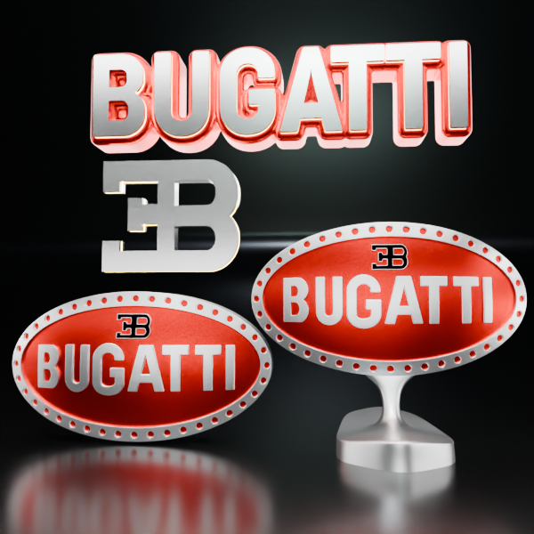 🟢 BUGATTI Car SUV Logo Emblem Badge Sign Crest Symbol Mark Insignia