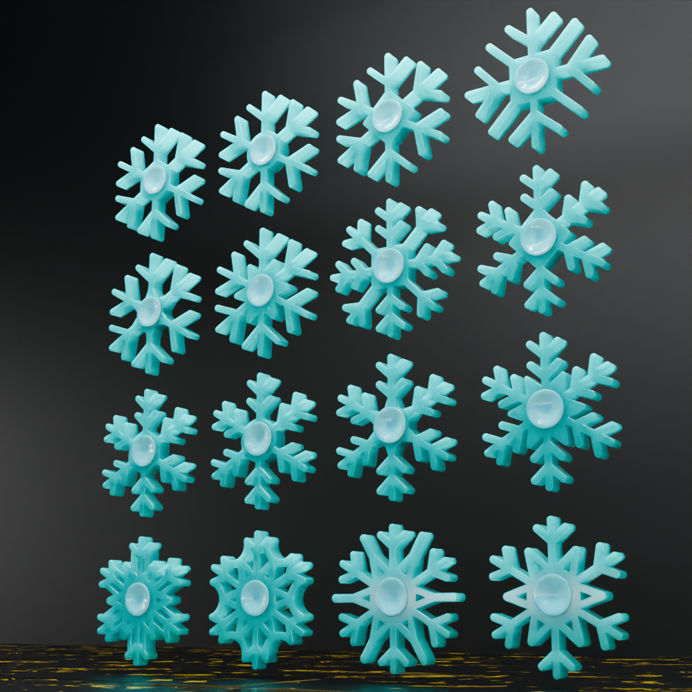 🟠16x Winter Snowflake Fidget Spinner Stress Release Toy