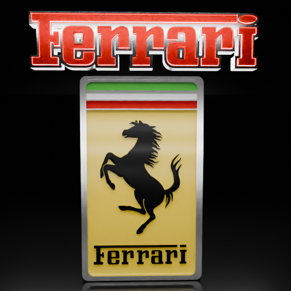 🟢 FERRARI Car SUV Logo Emblem Badge Sign Crest Symbol Mark Insignia