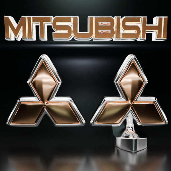 🟢 MITSUBISHI Car SUV Logo Emblem Badge Sign Crest Symbol Mark Insignia