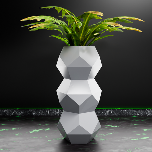 🟢 3 Layer Low Poly Vase