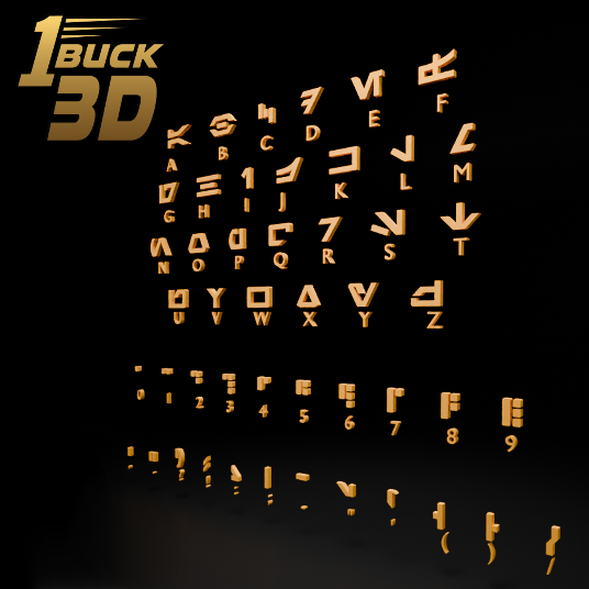 🟠Star Wars Aurebesh Alphabet, Numbers and Symbols