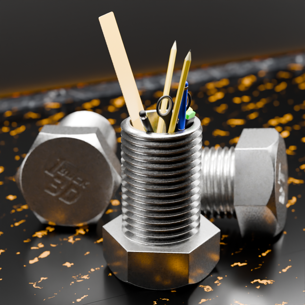 🟠Big Screw Hex Head Bolt Thread Pencil Holder