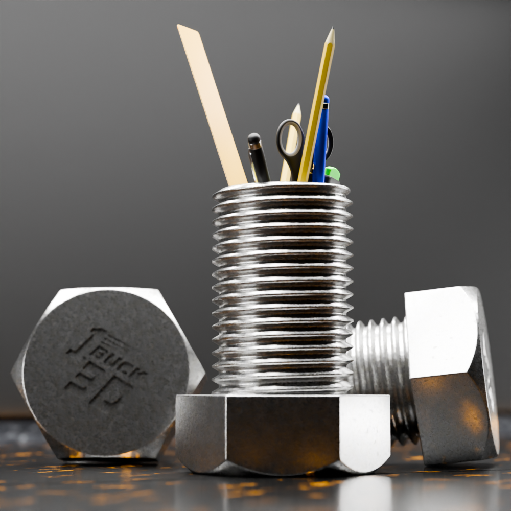 🟠Big Screw Hex Head Bolt Thread Pencil Holder
