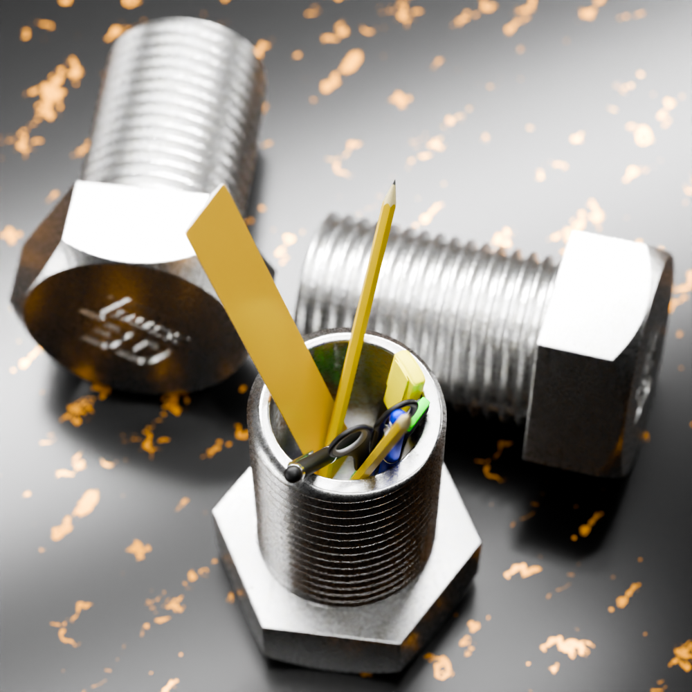 🟠Big Screw Hex Head Bolt Thread Pencil Holder