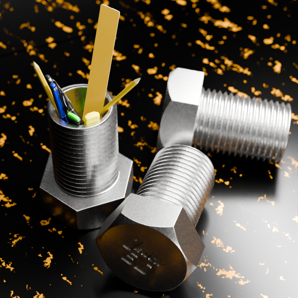 🟠Big Screw Hex Head Bolt Thread Pencil Holder