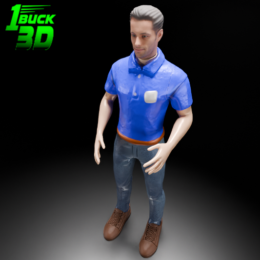🟢 Articulated Casually Dressed Man for 3.75" (1:18) Figure Dioramas