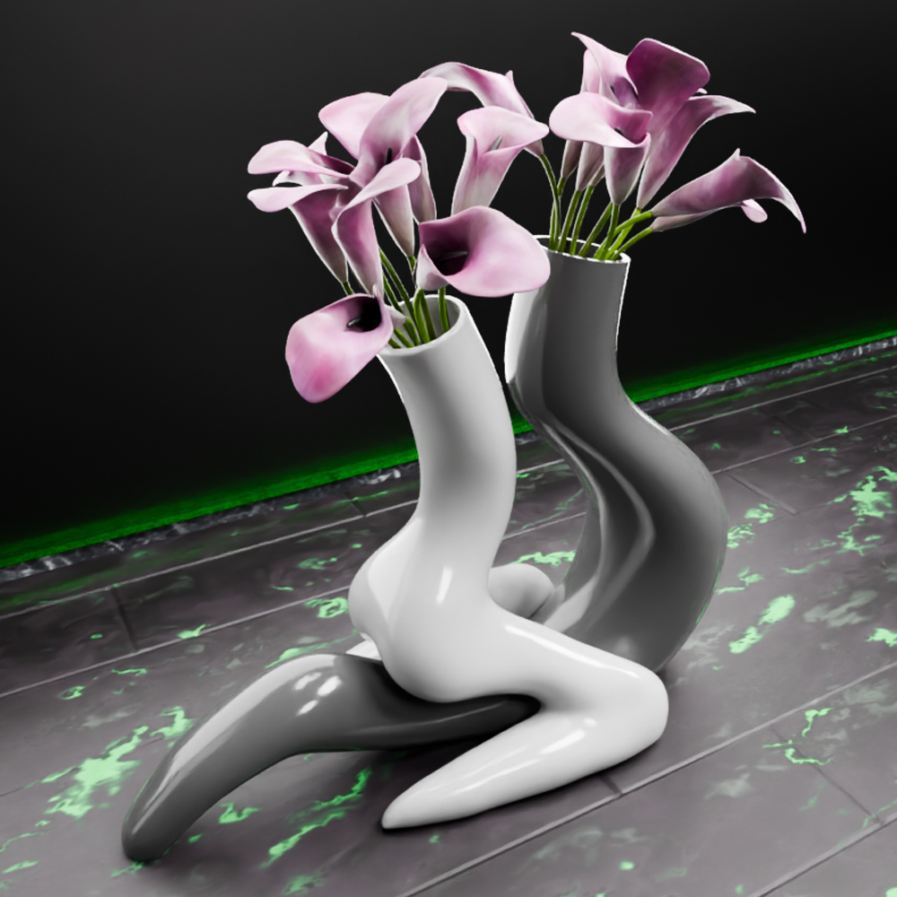 🟢 Male Female Girl Boy Tube Loving Couple Vase