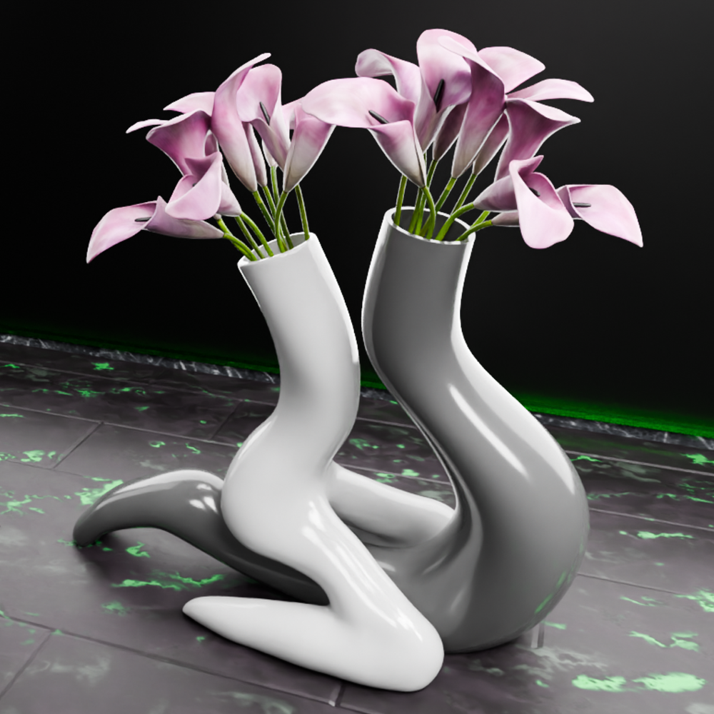 🟢 Male Female Girl Boy Tube Loving Couple Vase