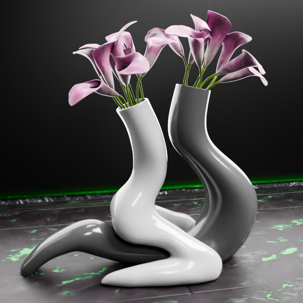 🟢 Male Female Girl Boy Tube Loving Couple Vase