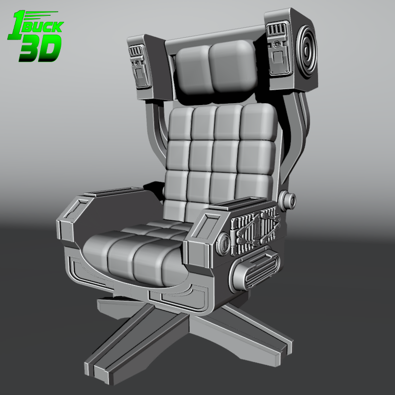 🟢 Sci-Fi Futuristic Chair #2 for 3.75" (1:18) Figure Dioramas
