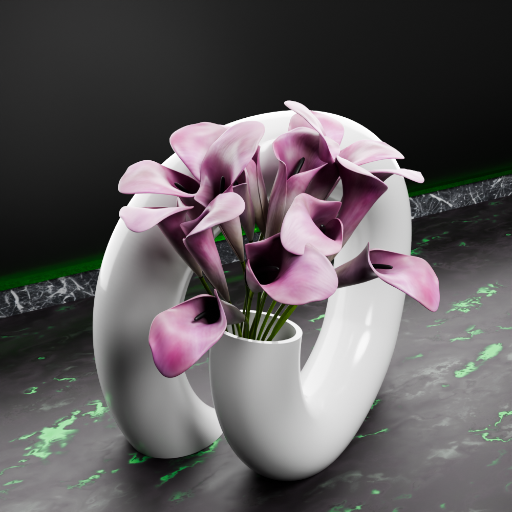 🟢 Spiral Curved Simple Minimalist Tube Vase #2