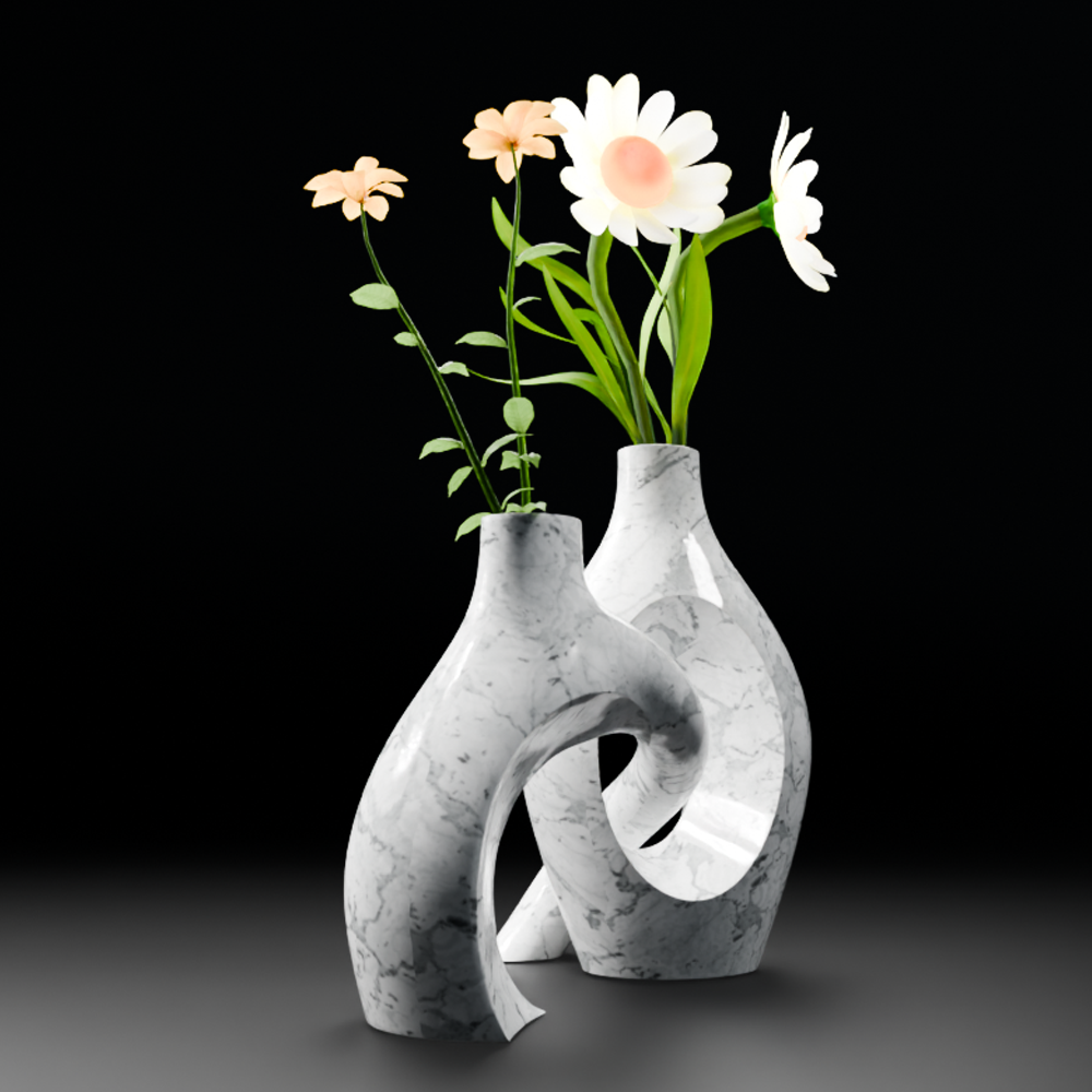 🟢 Entangled Minimalist Couple Vase