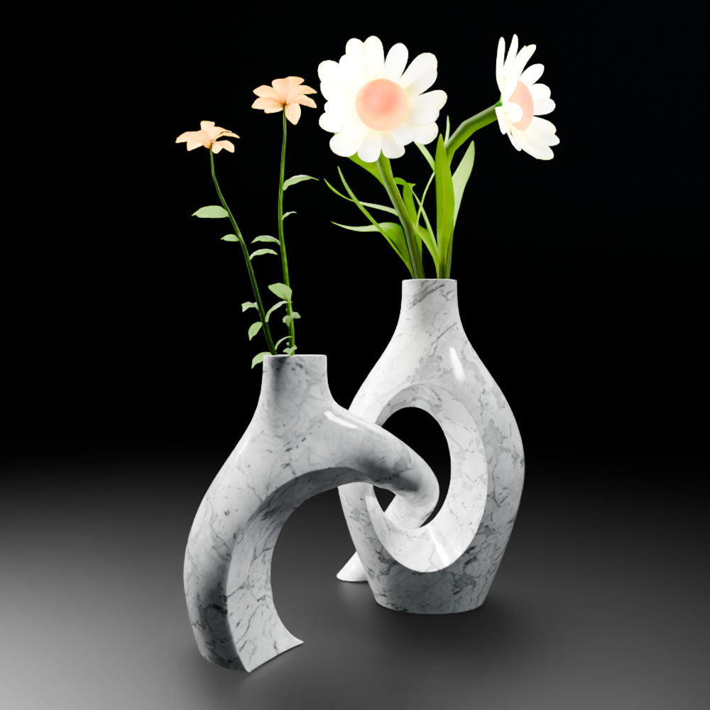 🟢 Entangled Minimalist Couple Vase