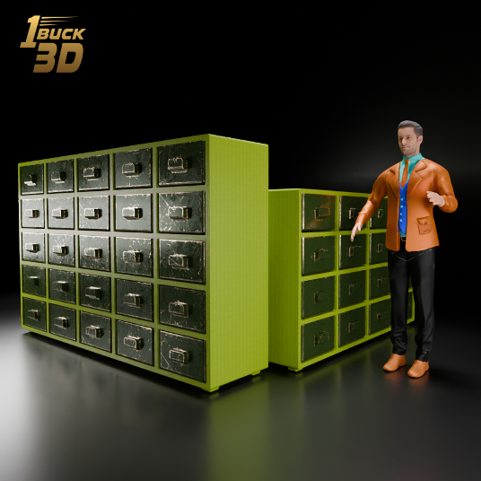 🟠Openable Drawer Storage Cabinet Cupboard for 3.75" (1:18) Figure Dioramas
