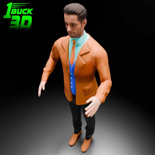 🟢 Articulated Formally Dressed Man for 3.75" (1:18) Figure Dioramas