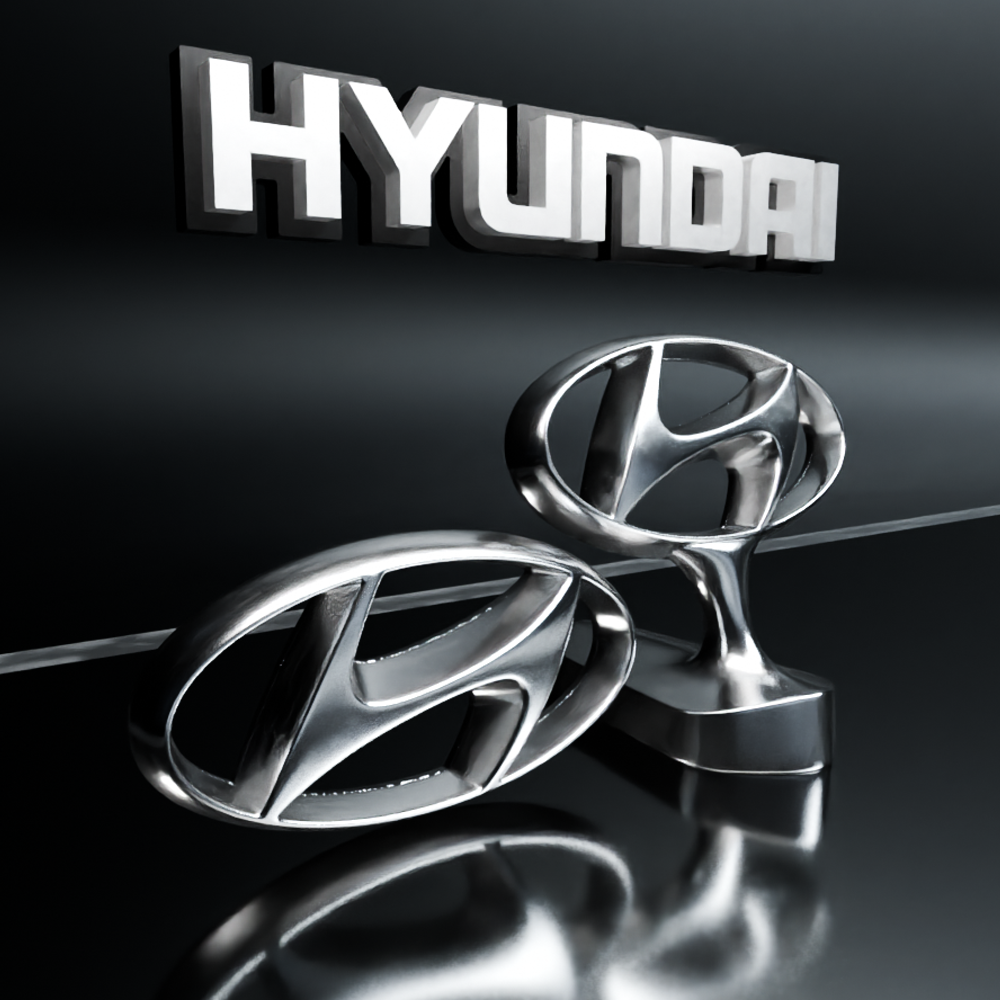 🟢 HYUNDAI Car SUV Logo Emblem Badge Sign Crest Symbol Mark Insignia