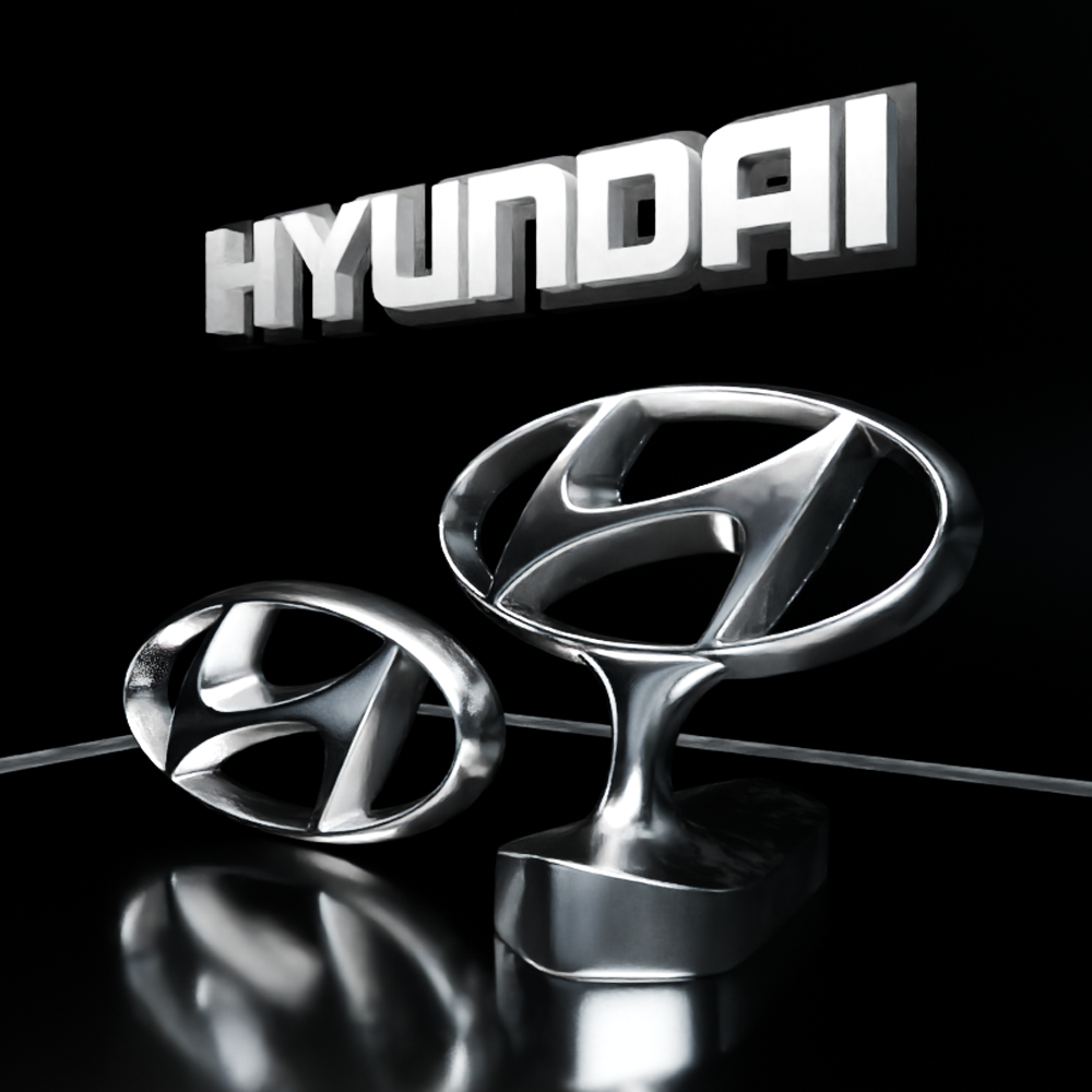 🟢 HYUNDAI Car SUV Logo Emblem Badge Sign Crest Symbol Mark Insignia