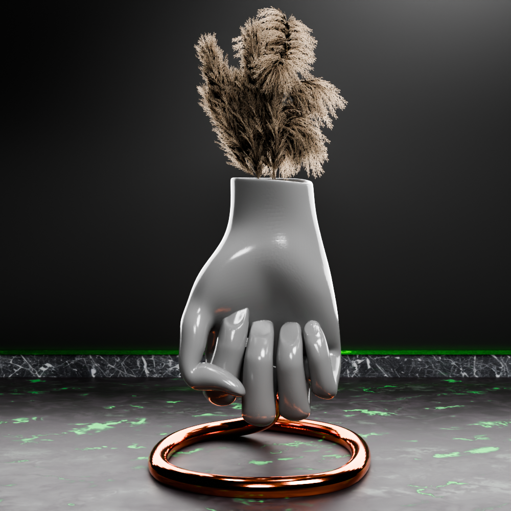 🟢 Cool Cute Hand Shaped Nordic Vase 4