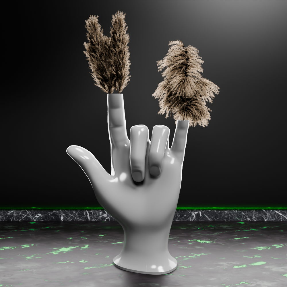 🟢 Cool Cute Hand Shaped Nordic Vase 2