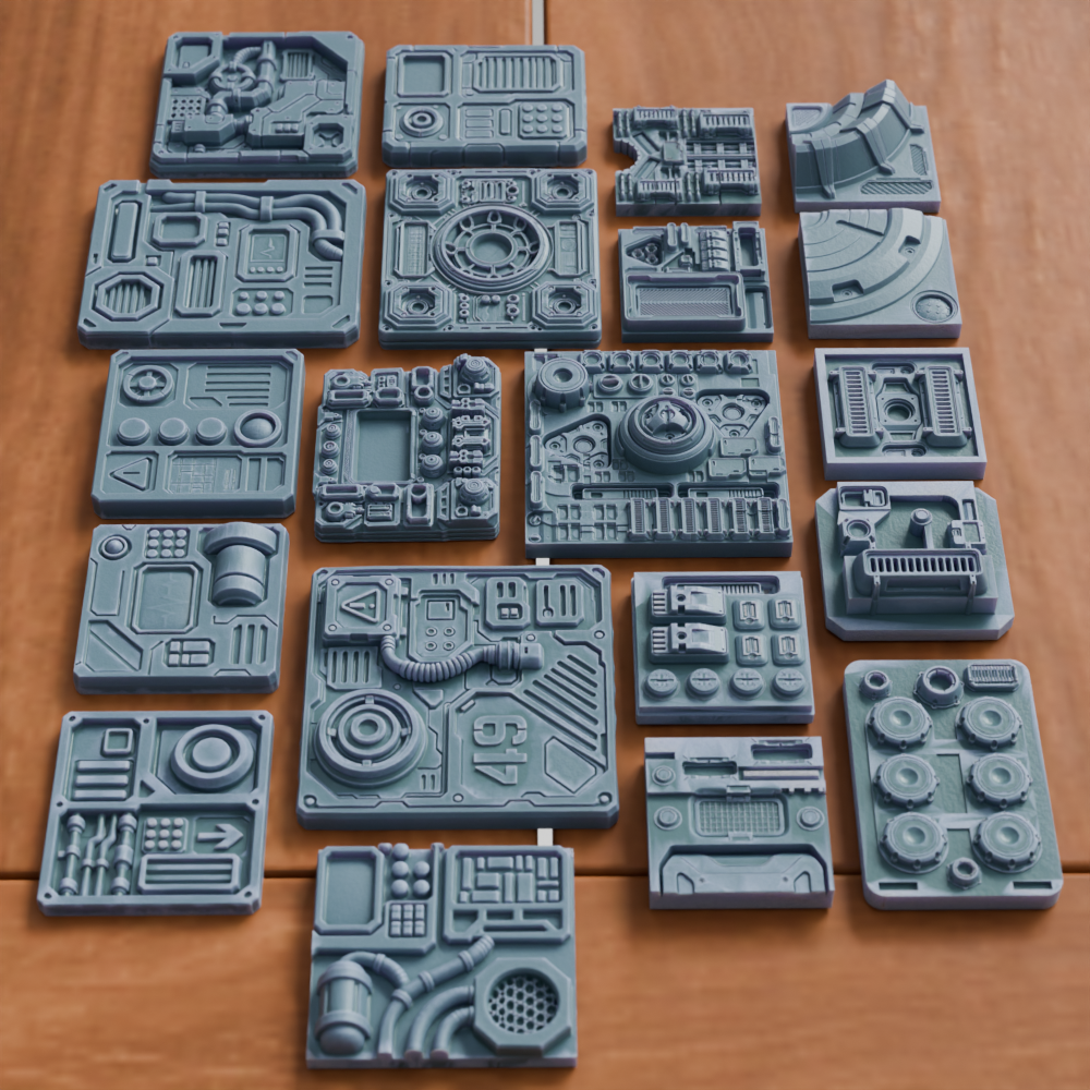 🟢 20x Sci-Fi Greebles, Greeblies for Action Figure Dioramas and Displays #5
