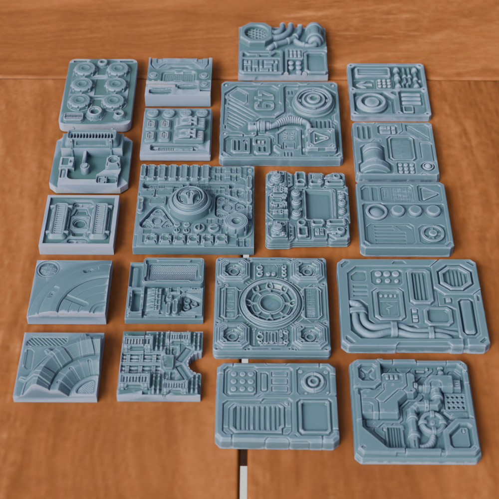 🟢 20x Sci-Fi Greebles, Greeblies for Action Figure Dioramas and Displays #5