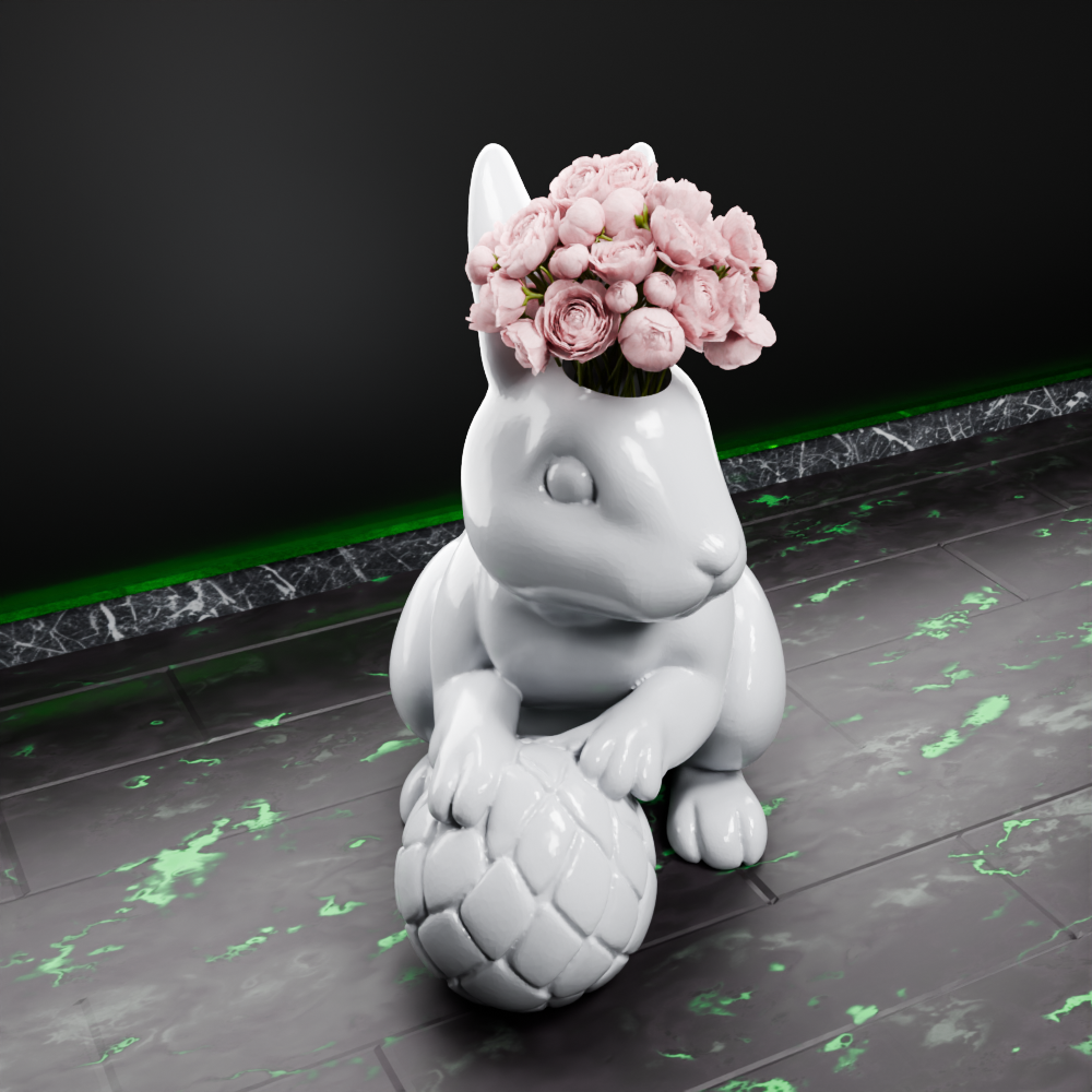 🟢 Bunny Rabbit Vase