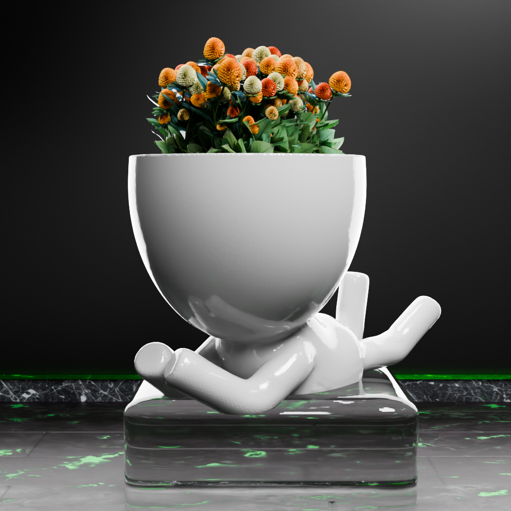 🟢 Cute Human Figure Robert Vase Planter #3