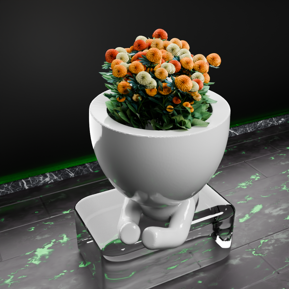 🟢 Cute Human Figure Robert Vase Planter #3