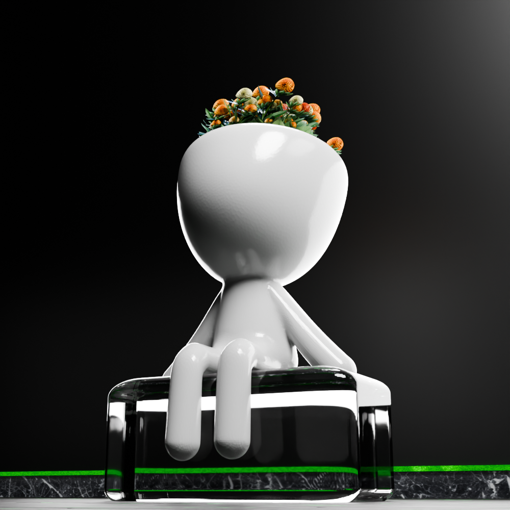 🟢 Cute Human Figure Robert Vase Planter #2
