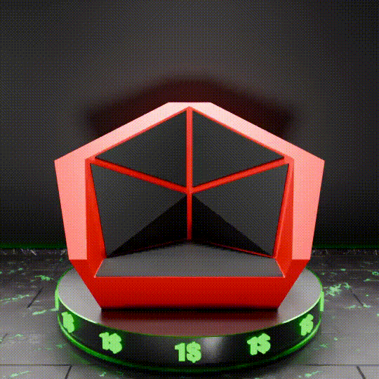 🟢 Futuristic Low Poly Table and Chairs Set for 3.75" (1:18) Figure Dioramas