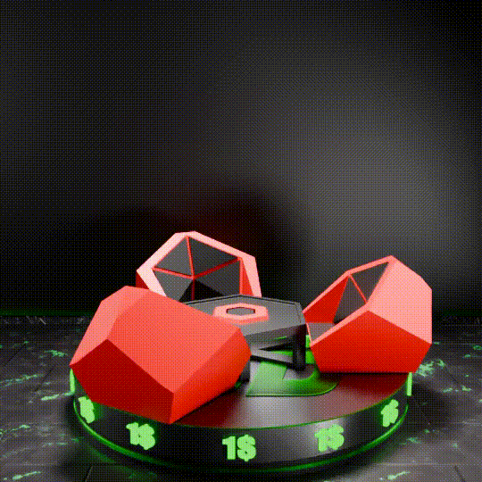 🟢 Futuristic Low Poly Table and Chairs Set for 3.75" (1:18) Figure Dioramas