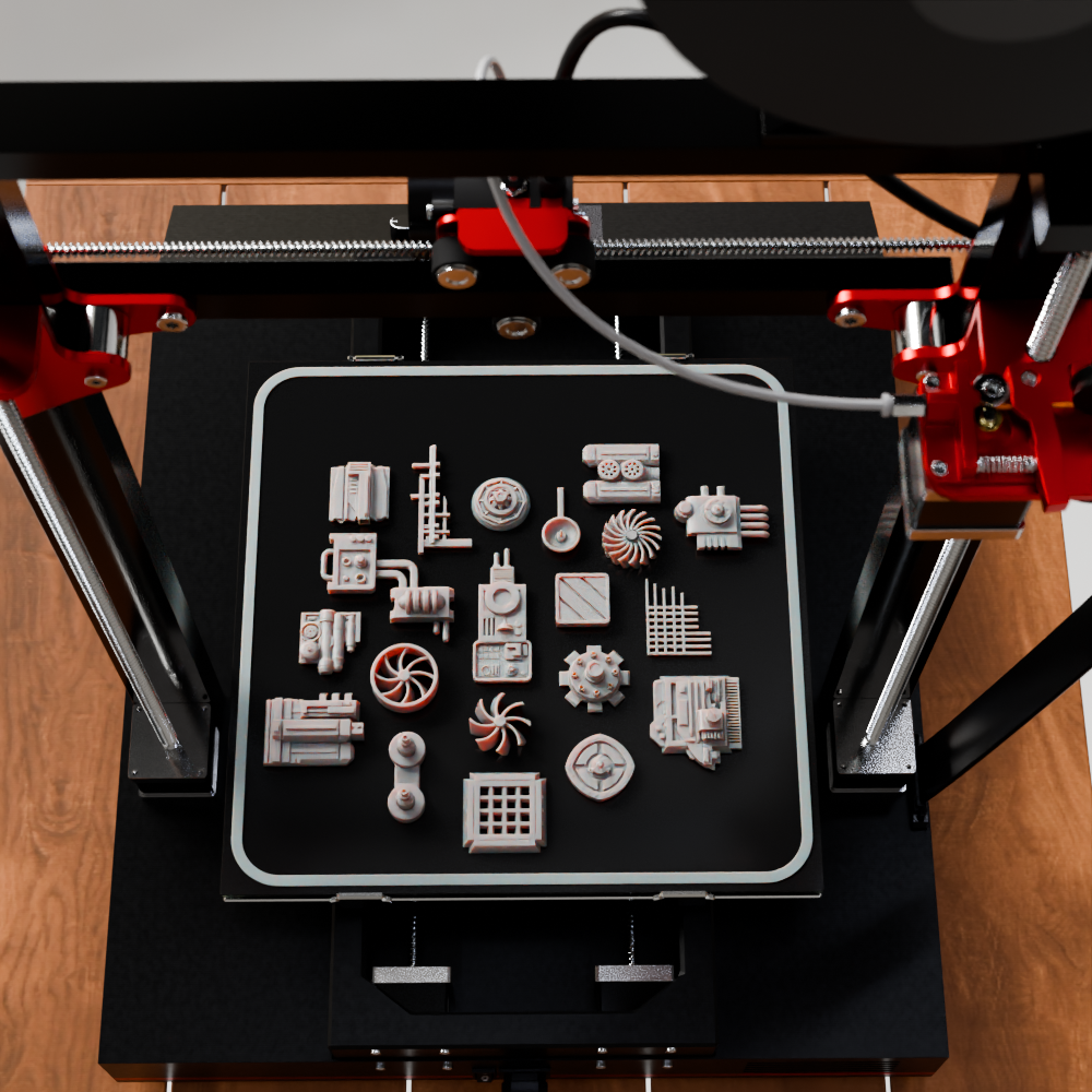 🟠20x Sci-Fi Greebles, Greeblies for Action Figure Dioramas and Displays #7