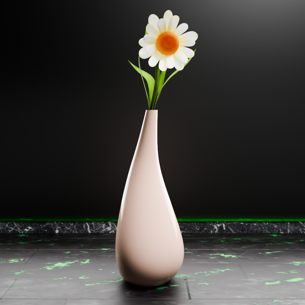 🟢 Simple Smooth Curve Bubble Water Droplet Vase