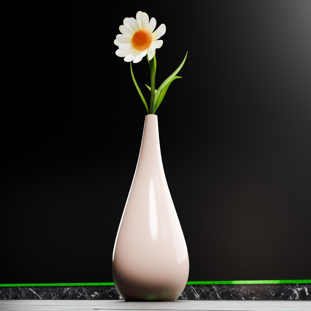🟢 Simple Smooth Curve Bubble Water Droplet Vase