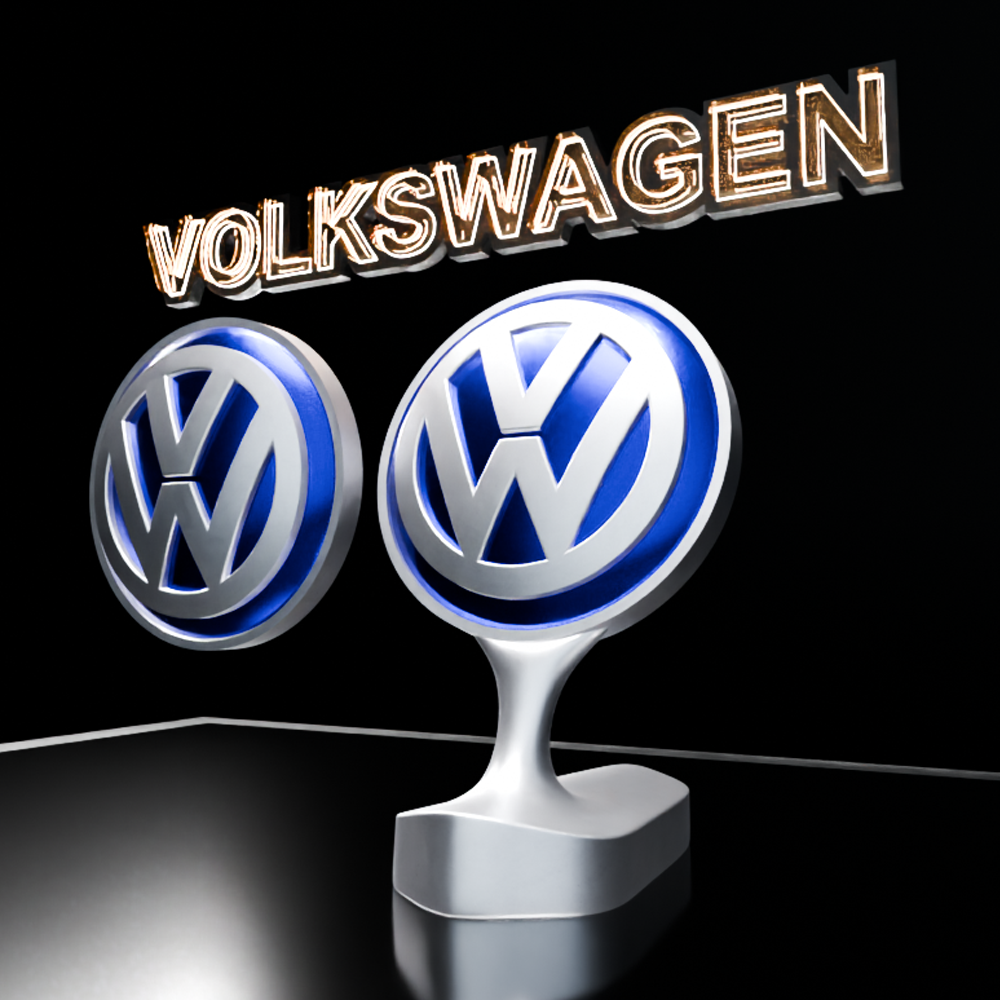 🟢 VOLKSWAGEN Car SUV Logo Emblem Badge Sign Crest Symbol Mark Insignia