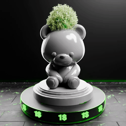 🟢 Cute Sitting Teddy Bear Vase