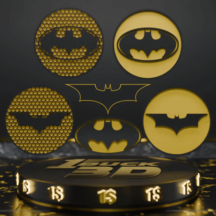 🟠Batman Logo and Honeycomb Table Coaster