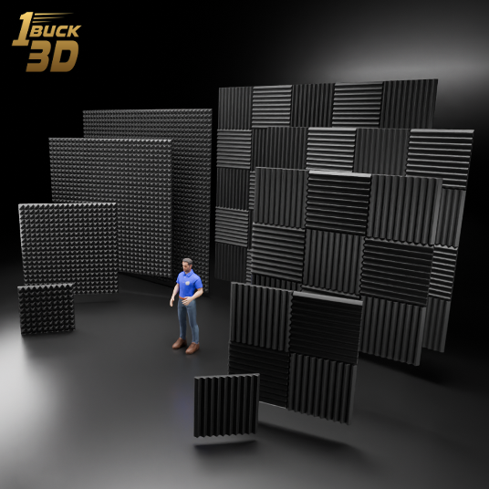 🟠50mm x 50mm Wall Panel Tile for 3.75" (1:18) Figure Dioramas